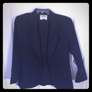 Navy blue suit jacket.